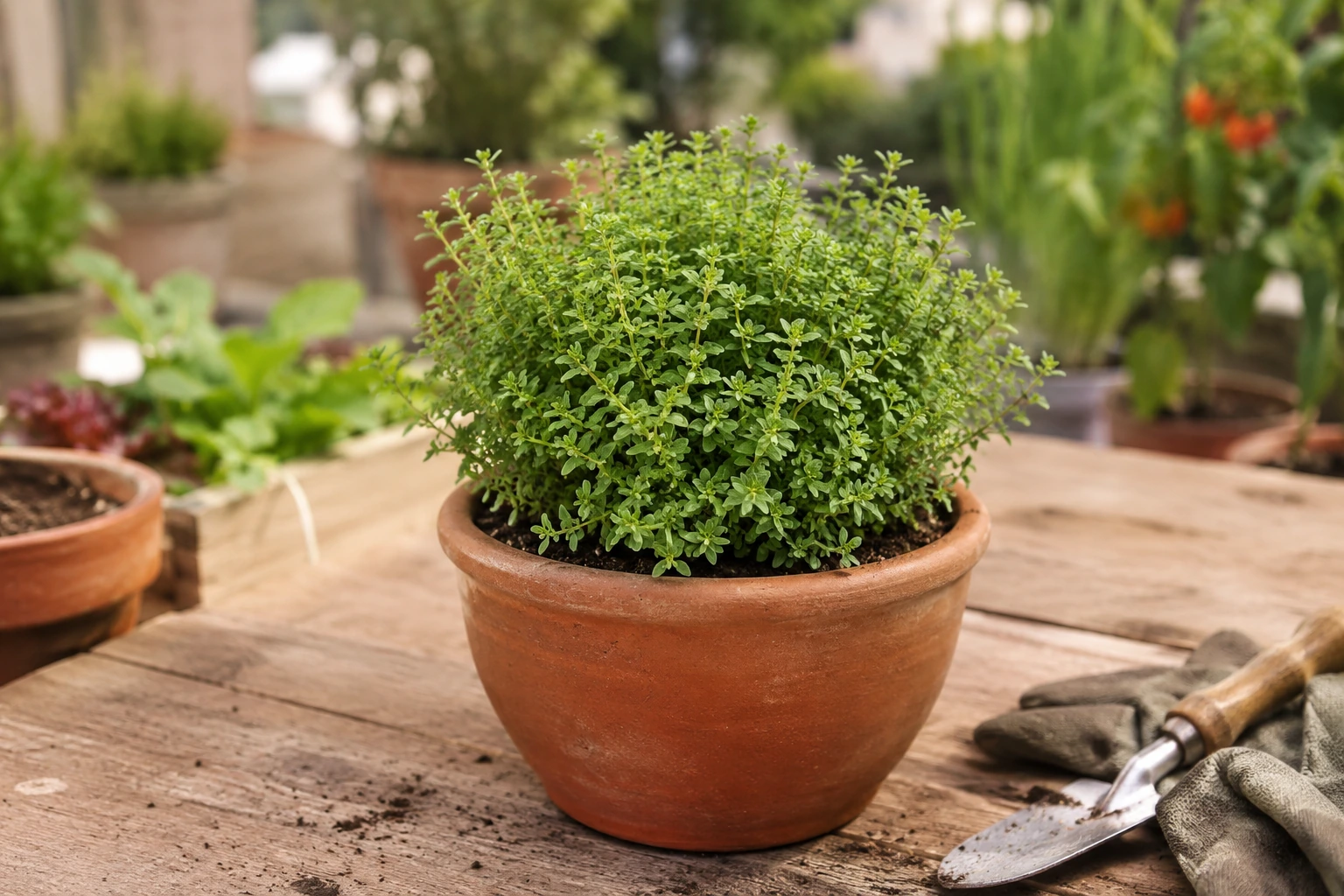 Vista general de Albahaca hoja fina