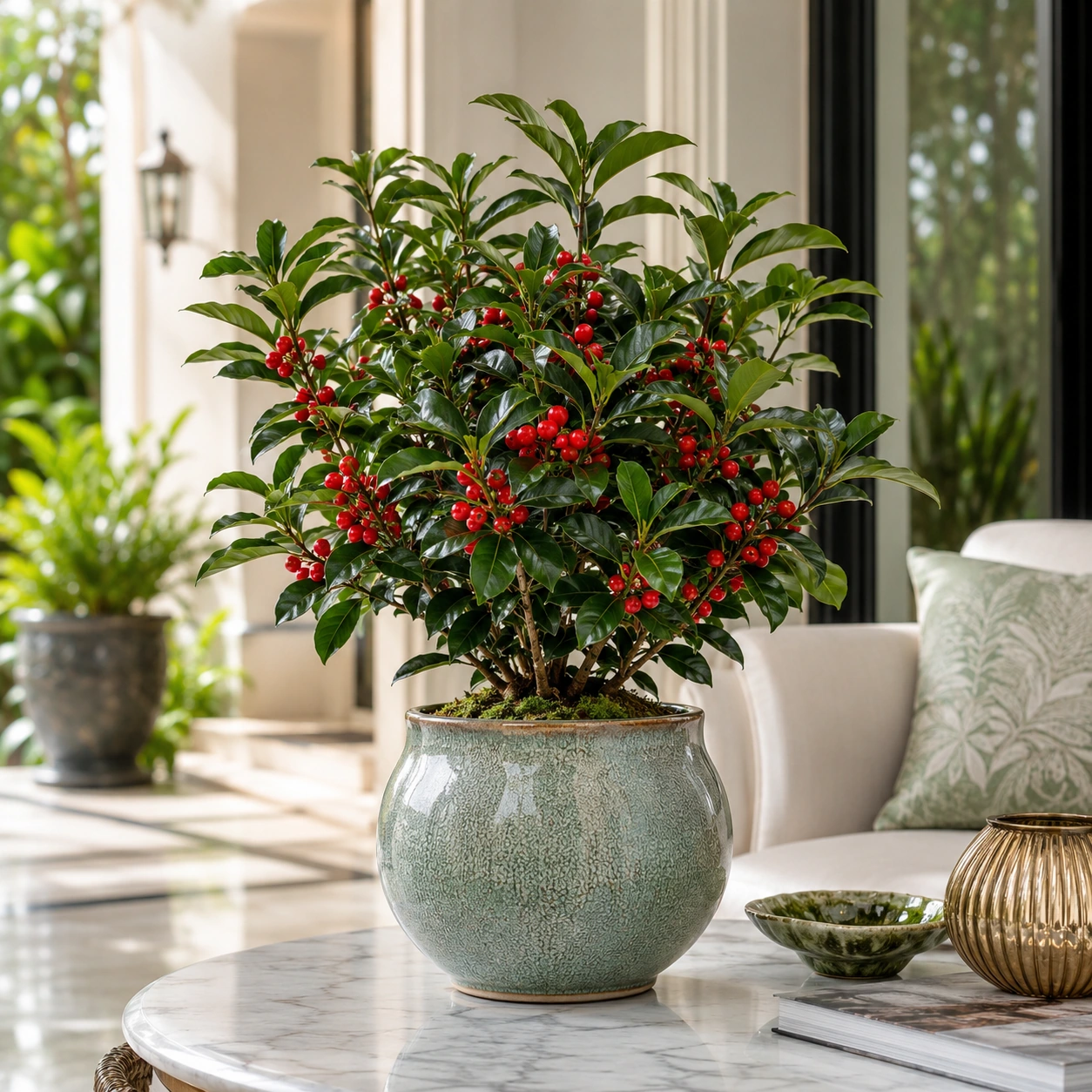 Ardisia crenata en uso ornamental