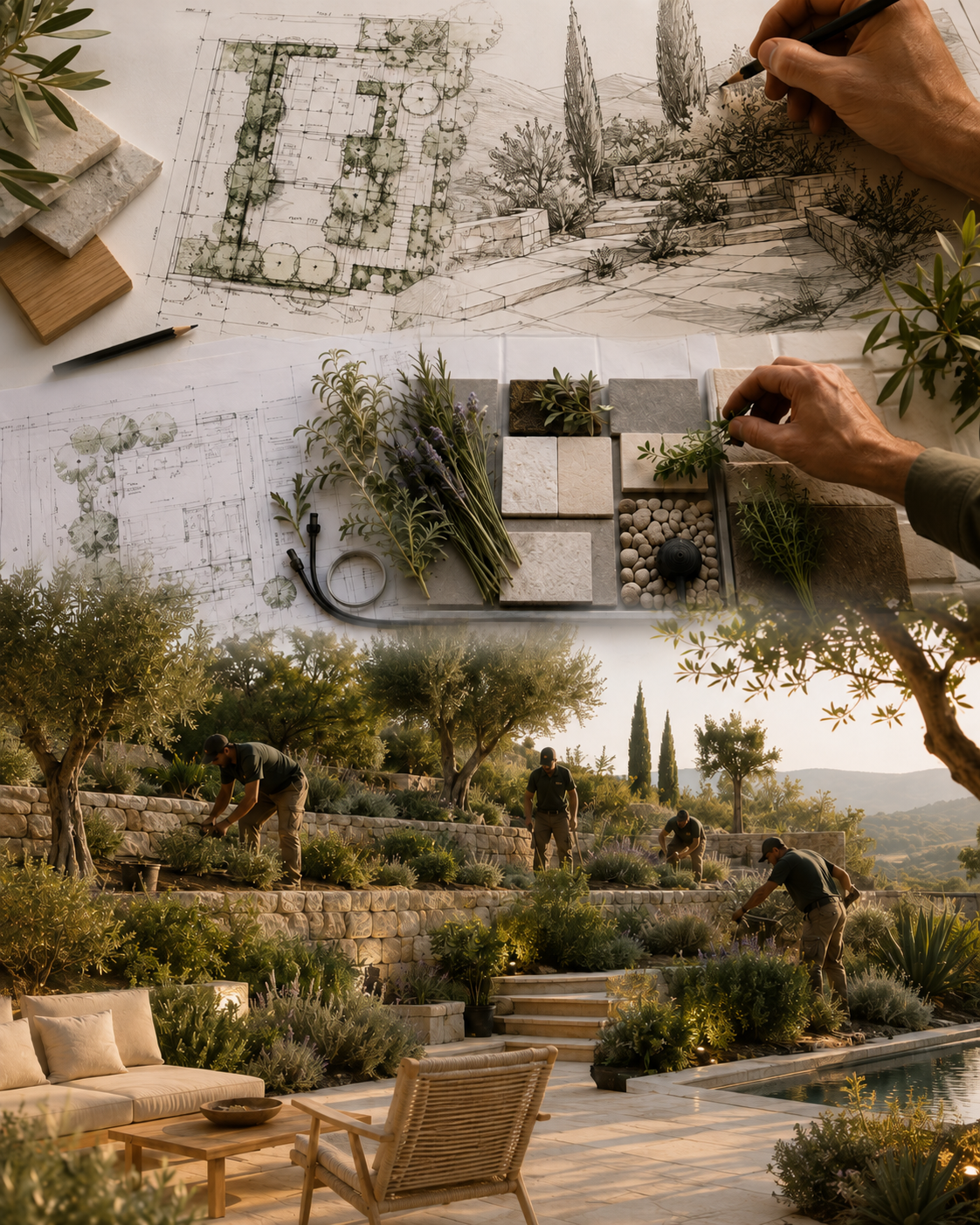 Ejecución coordinada de un proyecto de paisajismo