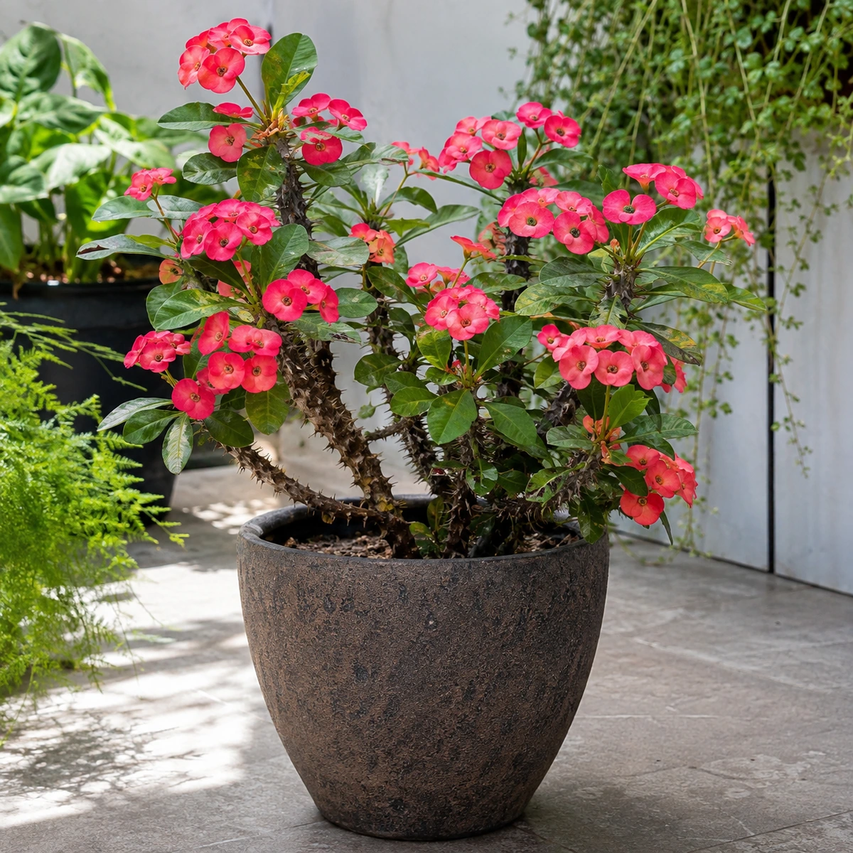 Euphorbia Siraya en uso ornamental