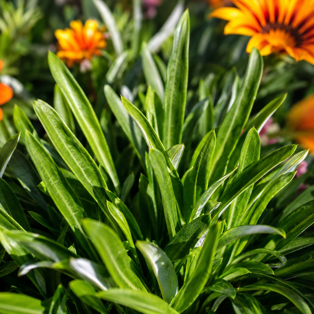 Detalle de follaje de Gazania