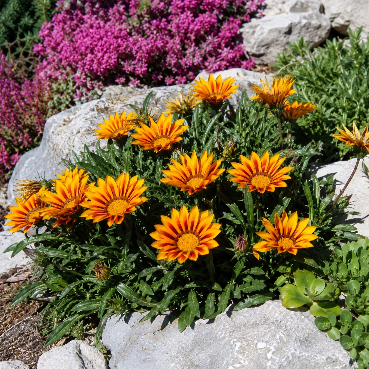 Gazania en uso ornamental