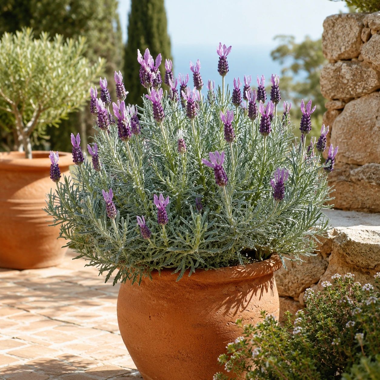 Lavanda dentata utilizada en su ubicación recomendada