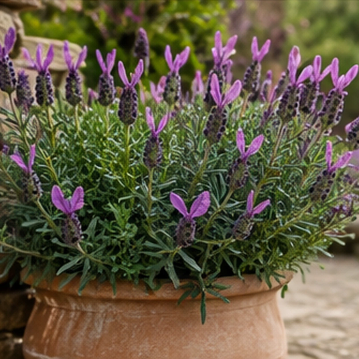 Lavanda pinnata utilizada en su ubicación recomendada