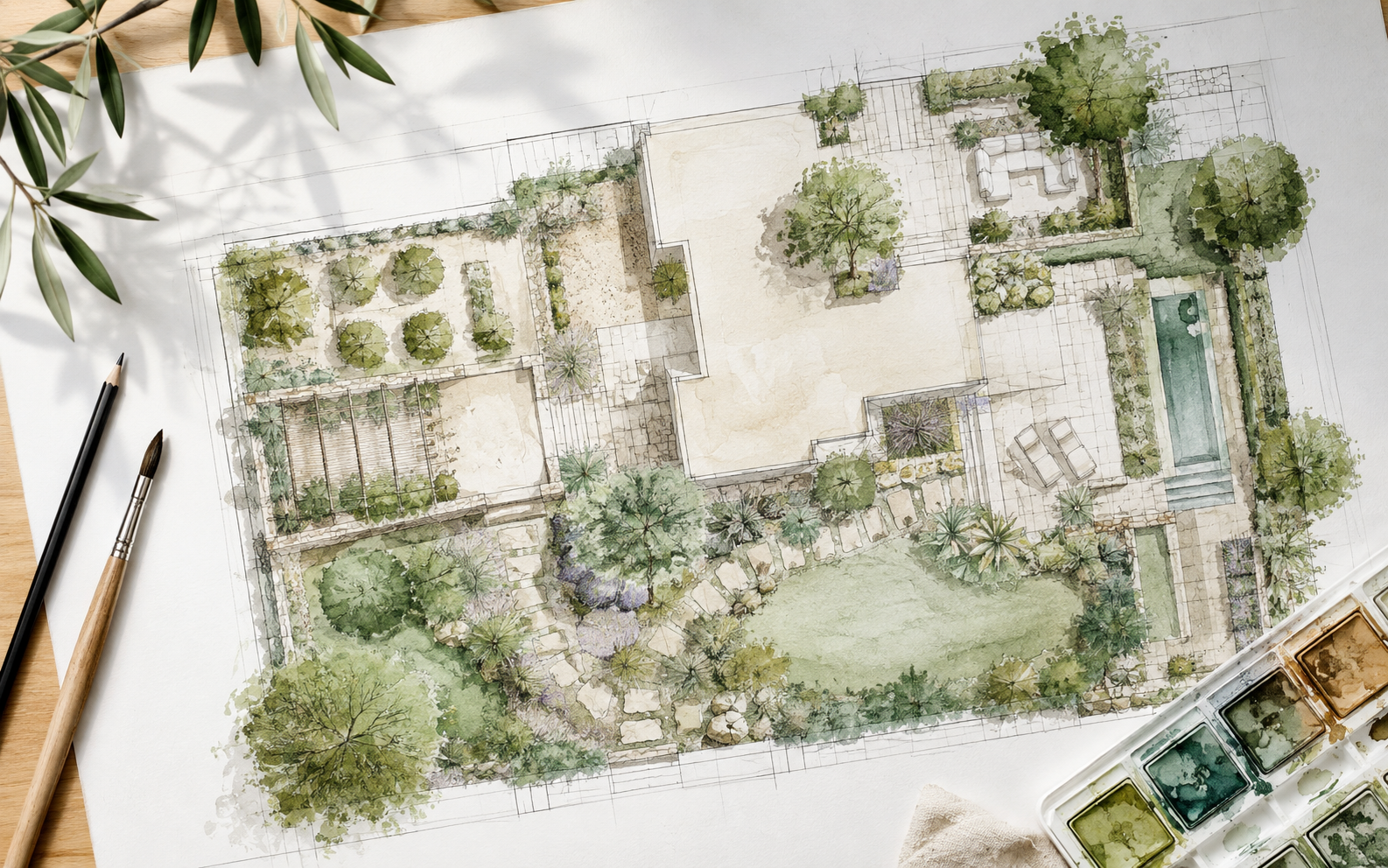 Diseño de jardín elegante y natural realizado por SpartaGarden