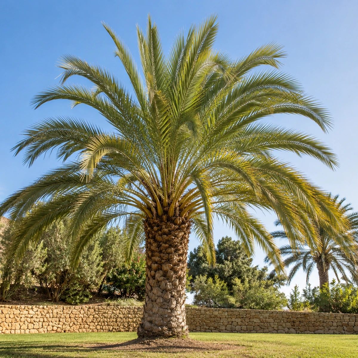 Detalle de follaje de Palmera datilera