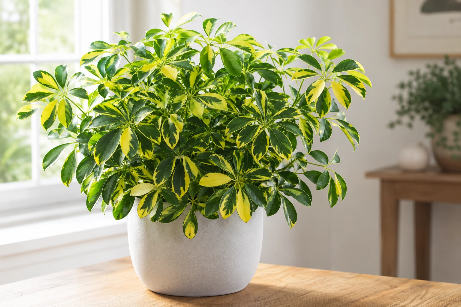 Vista general de Schefflera Gold Capella