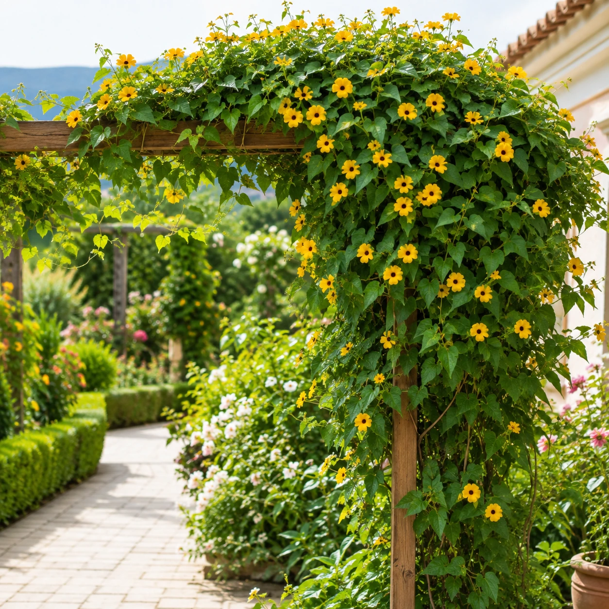 Thunbergia utilizada en su ubicación recomendada