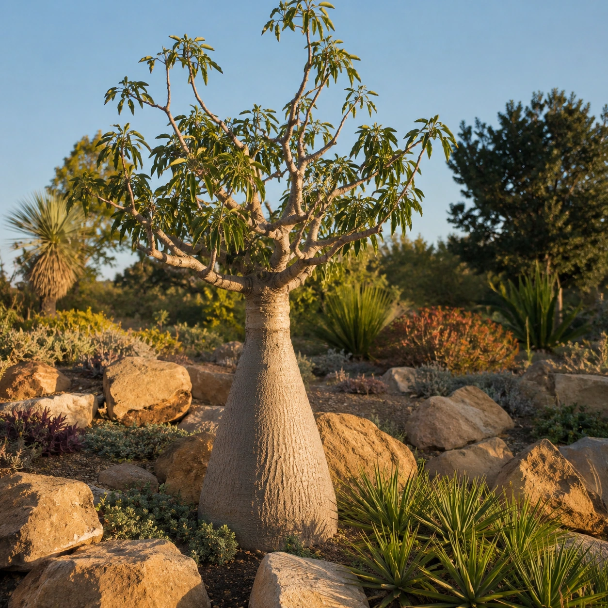 Árbol botella en uso ornamental