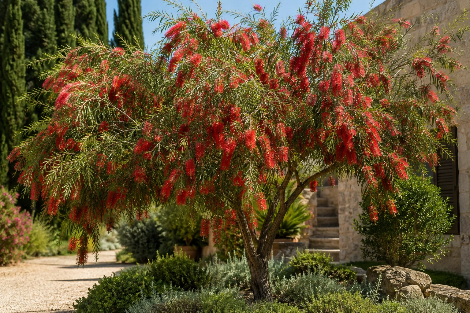 Vista general de Callistemon arbóreo