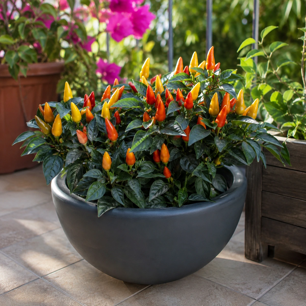 Pimiento ornamental en maceta